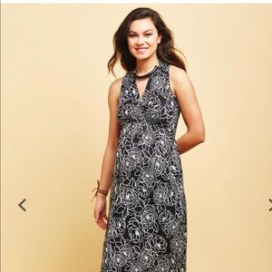 Surplice Neckline Maternity Maxi Dress